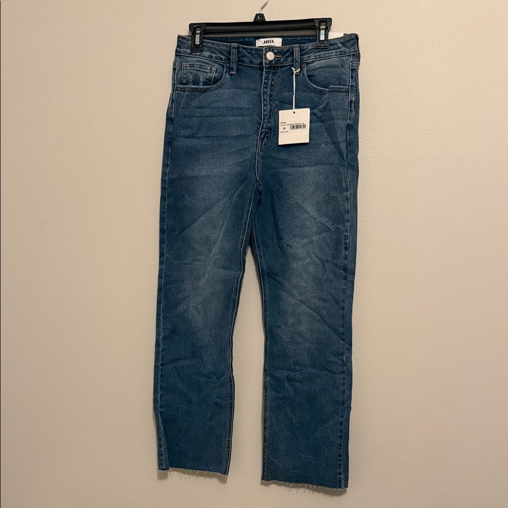 Blue Straight Leg Jeans